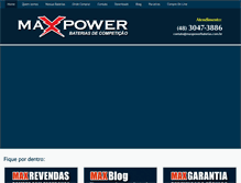 Tablet Screenshot of maxpowerbaterias.com.br
